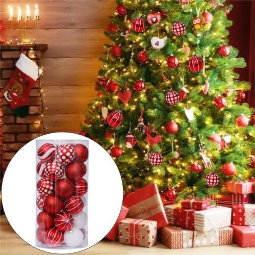 30Pcs Christmas ball ornaments shatterproof ball for Christmas tree decoration holiday home decor christmas balls Showcase Party