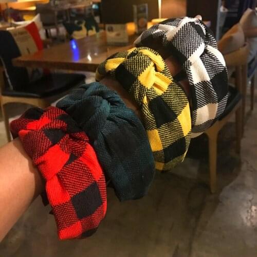 40pcs/lot DIY Simple Multi Corduroy Lattice Head Bands Bowknot Tie Knot HeadBands Hair Styling Tools Accessory HA1528