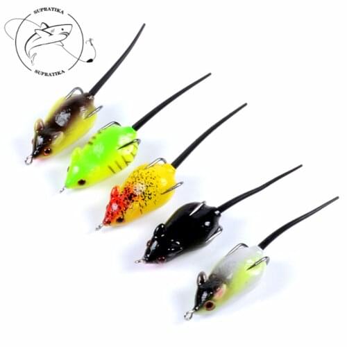 5Colors Wobblers Bionic Bait Anti-corrosion 8.2g/5.1cm Mini Thunder Frog Plastic Soft Bait With Sharp Back Barb Hook 3D Eyes