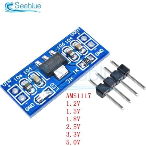 5Pcs/lot LM1117 AMS1117 4.75V-12V to 1.2V 1.5V 1.8V 2.5V 3.3V 5.0V DC-DC Step Down Power Supply Module For Arduino Raspberry pi
