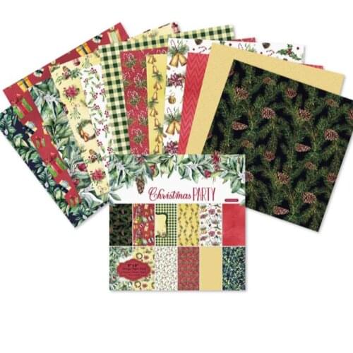 6Inch Christmas Party Patterned Scrapbooking Paper Art Background Paper Home Deco Card Making DIY Christmas deco gift wrapping