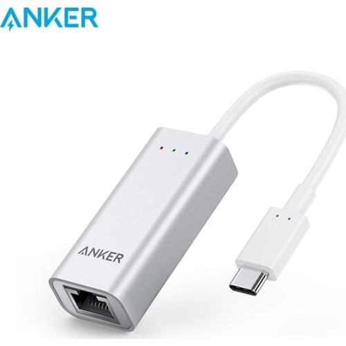 Anker USB C to Ethernet Adapter, USB C to Gigabit Ethernet Adapter, Aluminum Portable USB C Adapter, for MacBook Pro