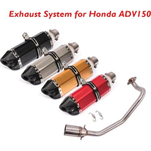 ADV150 Motorcycle Exhaust Pipe System 51mm Connection Link Tube Muffler Escape for Honda ADV150