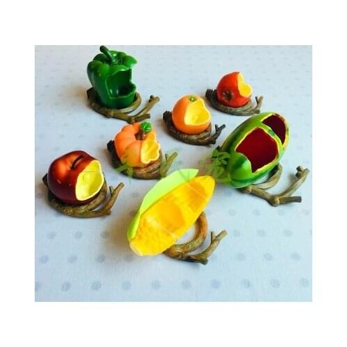 Imitation fruit bird food cup parrot bird food drop machine tiger skin peony trough food box resin fruit cup Fruit and vegetable