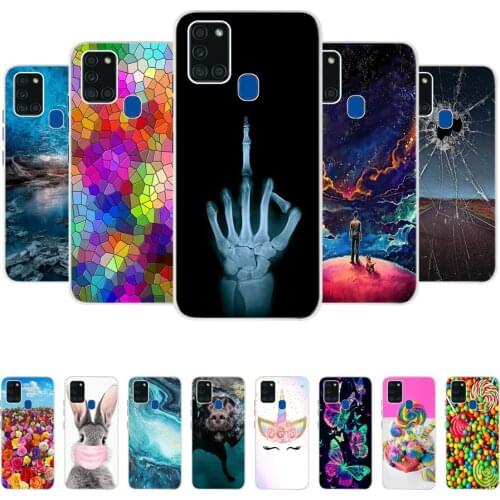 For Galaxy A21S Case Samsung A21S Phone Case Silicone Cute Soft TPU Back Protective Cover For Samsung Galaxy A21S SM-A217F Cases