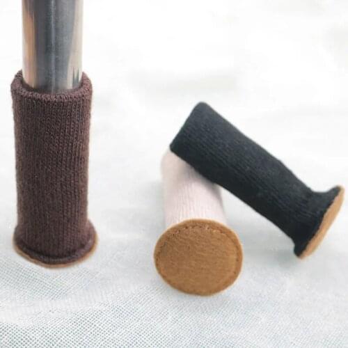 24 Pieces/Set Chair Foot Cover Mute Wear-resistant Table Stool Leg Protection Cover Thick Fabric Non-slip Table Chair Foot Mat