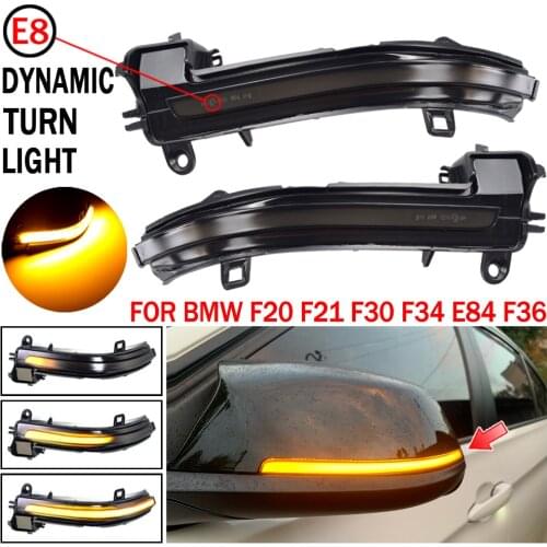 2pcs LED Car Dynamic Turn Signal Blinker Flashing Light For BMW F20 F21 F22 F23 F30 F31 GT F34 F32 F33 F36 X1 E84 M2 F87