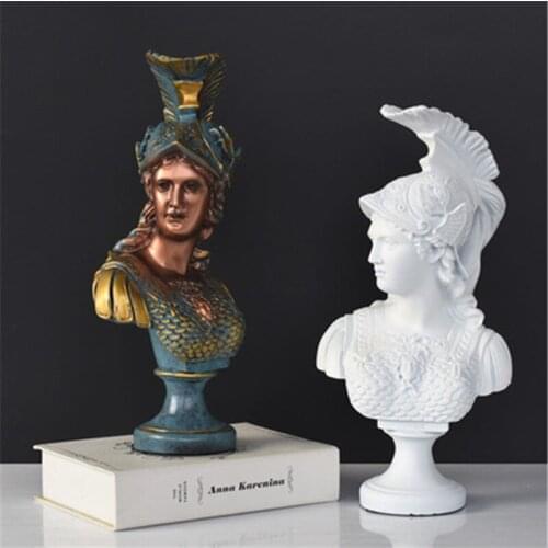 Greek Mythology Goddess Of Wisdom Athena Head Portraits Resin Sculpture Craftwork Fashion Study Room Decoration statue figure