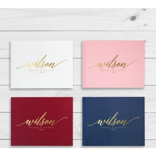 Personalize any language names Gold Foil Wedding Guest Book Alternative Birthday Rustic Guest Book Unique Guest Books guestbook