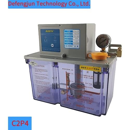 China BAOTN C2P4 AC 220V small hot lubrication electric digital display lubricating gear oil pump used for lathe machine