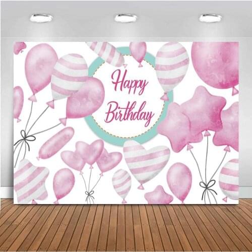 Colorful Balloons Happy Baby Birthday Party Decor Backdrop Photography Fly On Sky ChildBackground Photocall Photo Studio