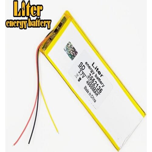 3552136 3.7 V lithium Tablet polymer battery tablet MID panel 4000 mah 3 lines