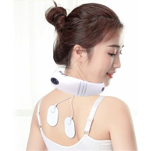 Electric Magnetic Pulse Heated Neck massager health care Cervical therapy instrument Charge patch Infrared Cervical Massager