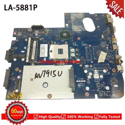 NAYF0 LA-5881P MAINBOARD MBWHH02001 MB.WHH02.001 For Gateway ACER NV79 NV7915U Laptop Motherboard