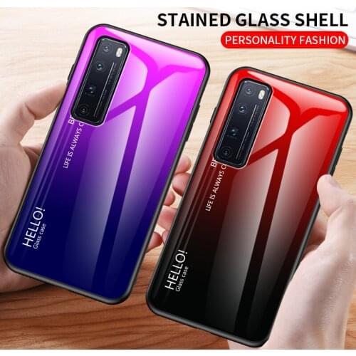 Fashion Stained Glass Phone Case for Huawei Nova7 Pro Nova6 SE Cover Coque for Huawei Nova 5 5T Pro 7i Anti-fall Protective Case