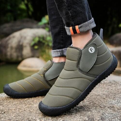 Men Boots Non-slip Rubber Winter Shoes For Men Snow Boots Waterproof Winter Footwear Size 47 Slip On Unisex Ankle Winter Boots