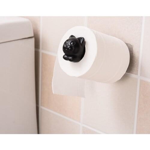Portable Collapsible Tissue Holder Wall-mounted Self Adhesive Bathroom Accessories 1Pcs Plastic Paper Towel Storage Rack