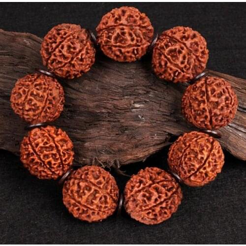 Natural Vajra Bodhi hand sub string 6 flap Bracelet red beads