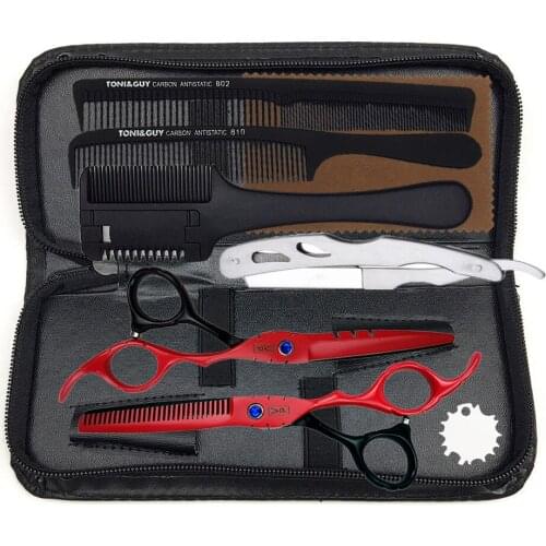 Hair Scissors 6.0" Japanese Steel Barber Scissors Thinning Shears Double Side Teeth Thinning Right Handed Shears Hairdressing