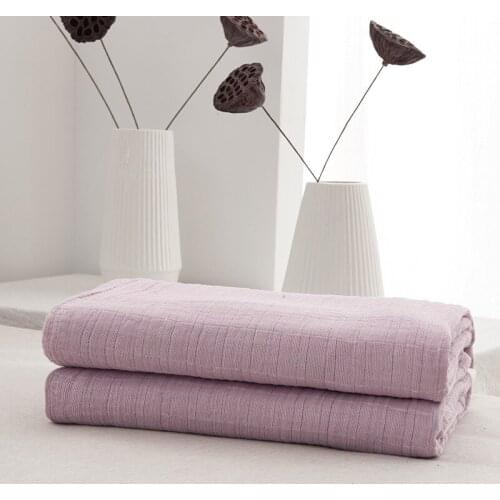 Plain Color Gauze Summer Cool Blanket Bedding Comforter Infant Baby Sofa Chair Covering Toddler Wraps Stroller Blankets