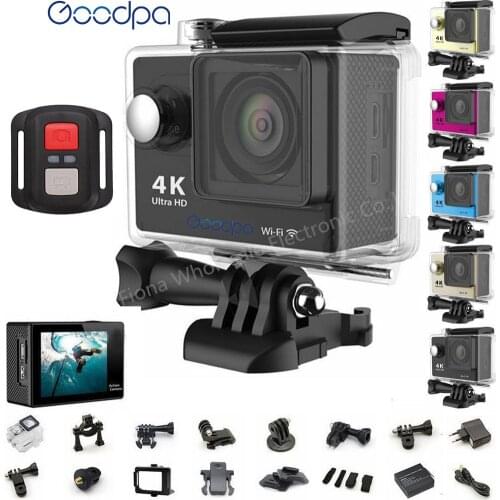 Original GOODPA H9 / H9R Action camera Ultra HD 4K WiFi 1080P/60fps 2.0 LCD 170D lens Helmet Cam waterproof pro sports camera
