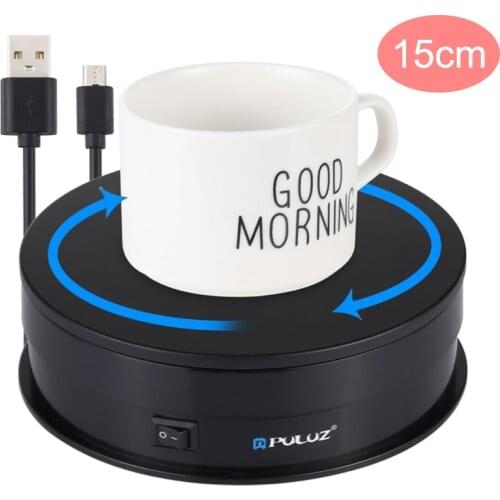 PULUZ 15cm USB Electric Rotating Turntable Display Stand 360 Degree Shooting Table Photography Video Shooting Props Turntable