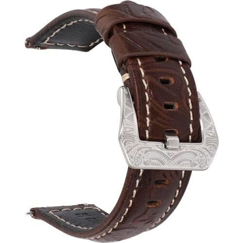 BEAFIRY 2021 Fashion Watch Band 20mm 22mm Genuine Leather Strap Quick Release Watchband for Men Women huawei samsung Black Brown