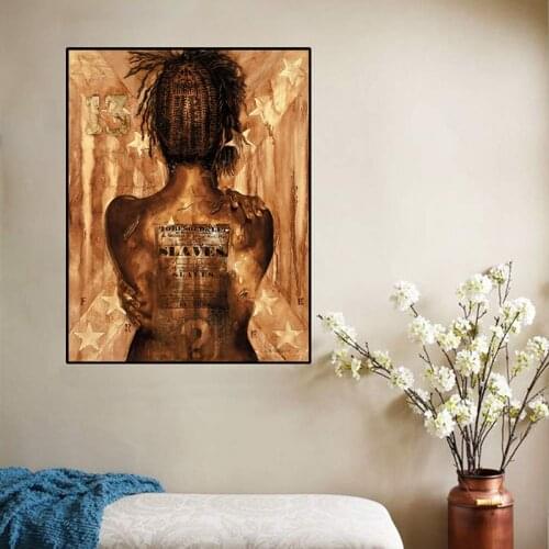 Modern Nude Girl Back Wall Art Canvas Painting Abstract warm color Art Poster Print Wall Picture for Living Room Decor