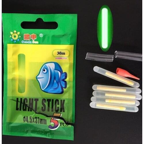 15/30M Visible Fishing Float Light Stick Fluorescent Lightstick Night Float Rod Light Dark Glow Stick Fishing Accessories