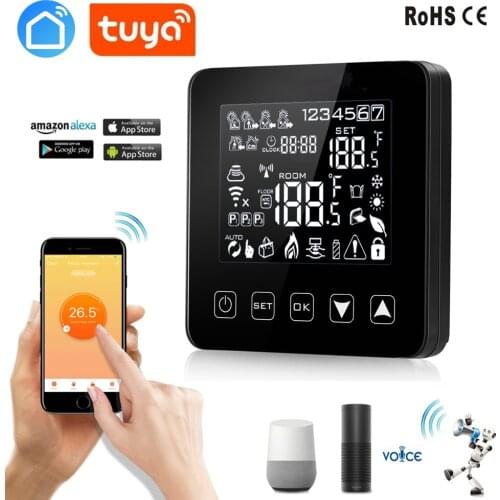 Tuya smart life 18NEW Alexa Google Home Thermostat WiFi Programmable APP Temperature Controller for Electric Heating with 16A