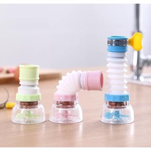 Household Faucet Extender Filter Rotatable Sprinkler for Washing Vegetables, Splash-proof Water-saving Device with Buckle Shower