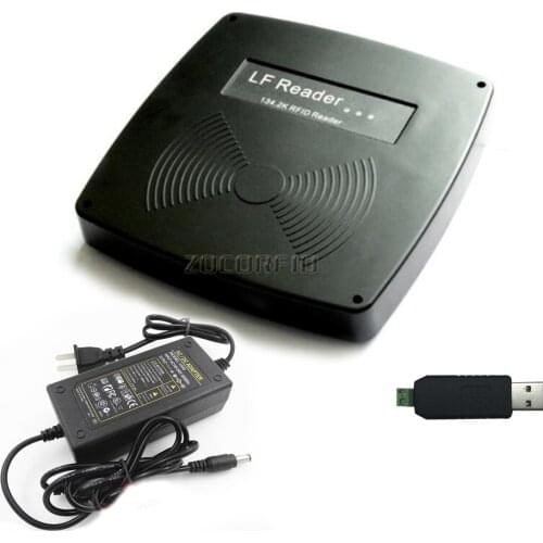 USB RS-485 Fdx-B HDX animal tag Microchip reader ISO11785/84 animal tag scanner + 1 rabbit ear tag