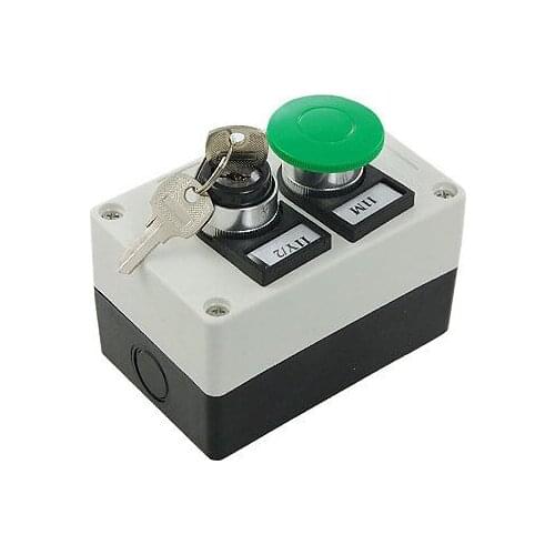 Keylock Rotary on/off Switch Green Push Button Station