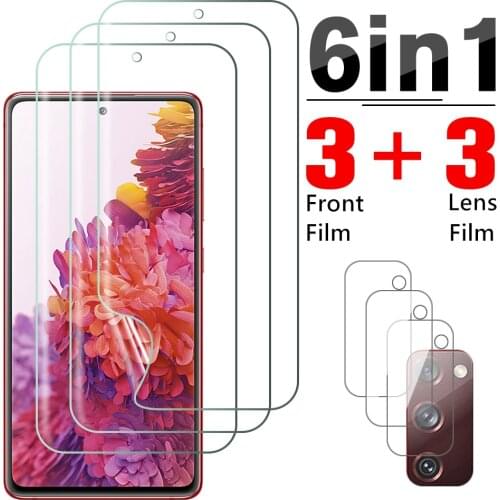 6in1 Screen Protector For Samsun Galaxy S20 FE 4g 5g Lens Film Fro samsung s21 s20 ultra S21 FE samsun s21 20 plus Hydrogel Film