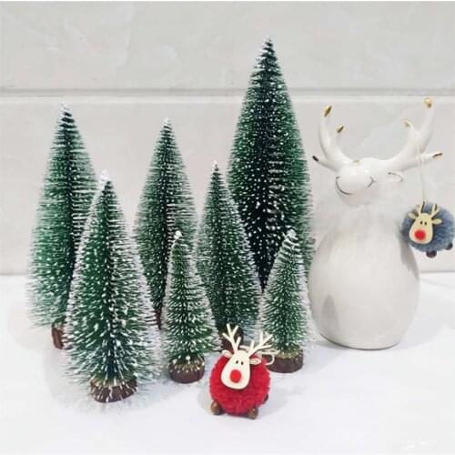 1pcs Mini Christmas Tree Pine Tree DIY Christmas Decorations For Home Table Navidad Xmas Ornaments New Year Decor Kids Gift