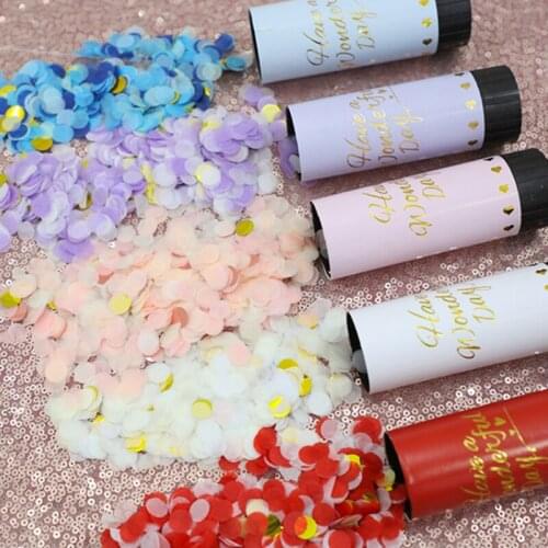 1PC Spring Confetti Tubes Air Compressed Poppers Wedding Confetti Anniversary Birthday Party Bridal Baby Shower Decor Supplies