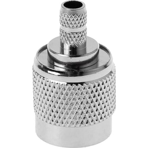 2020 New TNC Male Plug RF Coax Connector Crimp Nickelplated For Cable RG58 RG142 RG400 LMR195