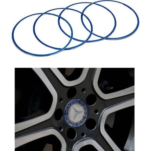 4 Pieces Alloy Car Wheel Rim Center Cap Hub Rings Decoration For Mercedes-Benz B C E S CLA CLS GLA GLC GLE GLK GLS Class