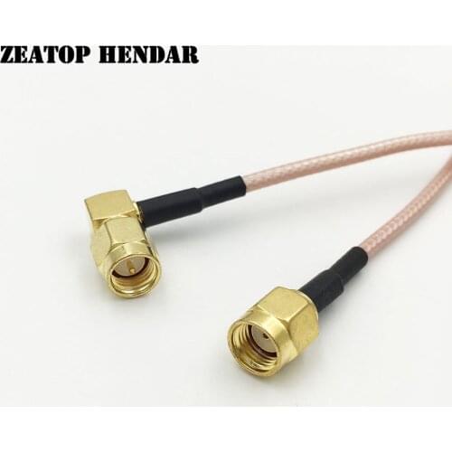 5Pcs RG316 Wire Angle SMA Male Jack to RP SMA Male Plug RF Coaxial Pigtal Cable Connector 5CM 10CM 15CM 20CM 30CM 50CM 1M 2M