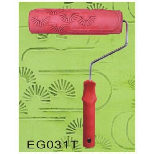 7" Rubber Roller Embossed Texture Pattern Paint Roller Home Decoration Paint Brush Background Wall Tool 7 Inch