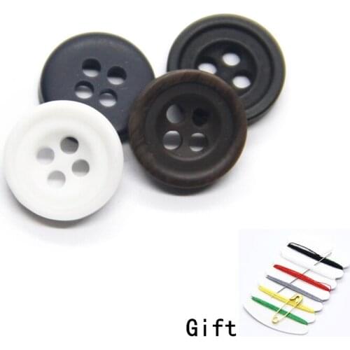 9/10/11mm Fashion White Shirt Resin Buttons For Clothing Women Leisure Decorations 4 Holes Handmade DIY Accessories Wholesale