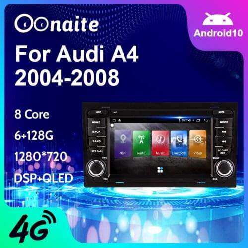Android 10.0 Car Multimedia Player 7 Inch For Audi A4 2002-2008 S4 RS4 B6 B8 B7 Radio Stereo Navigation BT GPS Wifi DSP