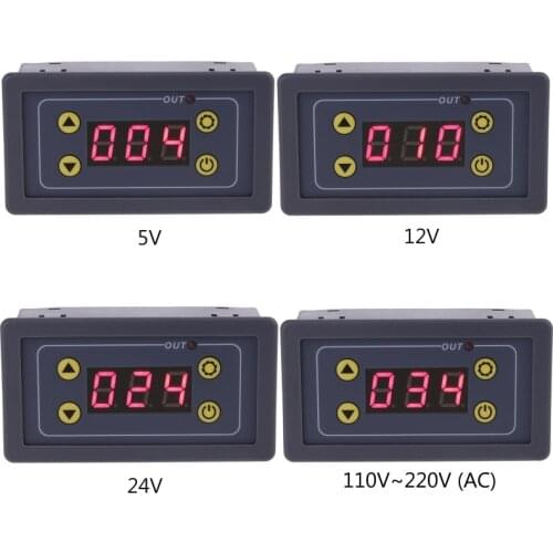 DC 5V 12V 24V AC 110V 220V Digital Time Delay Relay Cycle Timer Control Switch Adjustable Timing Relay Time