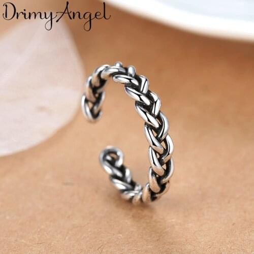 Personality Boho Silver Color Twist Rings for Women Jewelry Retro Big Antique Rings Girls Christmas Gifts Anillos