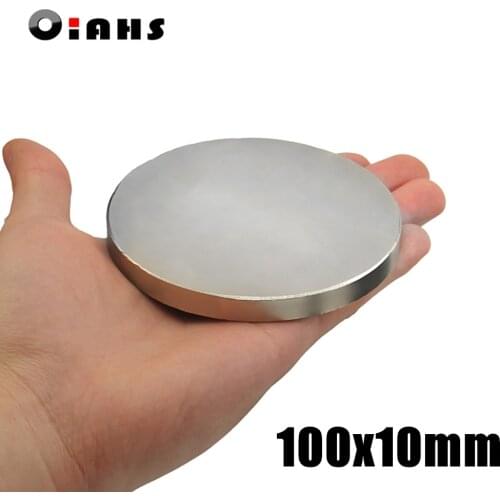1pcs 100x10mm Super Powerful Strong Bulk Small Round NdFeB Neodymium Disc Magnets Dia 100mm x 10mm N35 Rare Earth NdFeB Magnet