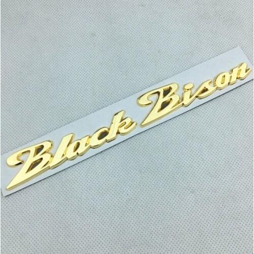 Metal Golden Black Bison Wald Style Trunk Rear Emblem Badge Decal Stickers E S G