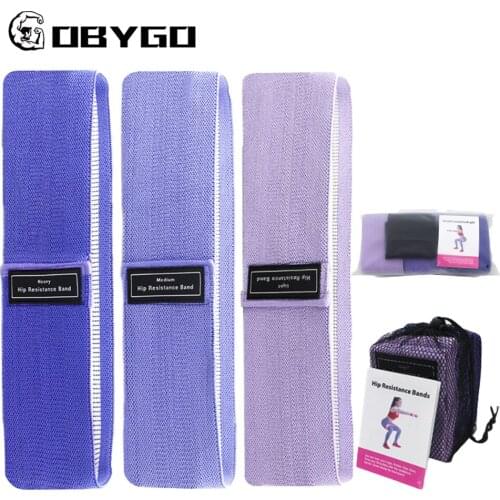 GOBYGO 3-Piece Resistance Bands Set Yoga Bodybuilding Pilates Sports Hip Training Elastic Fitness Rubber Band Home Gym Equipment