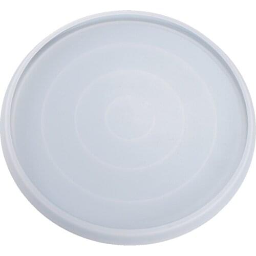 2021 New Silicone Mould for Epoxy Silicone Mold Plate Coaster Large Tray Homemade Round Mirror Dish Set Drop Shipping