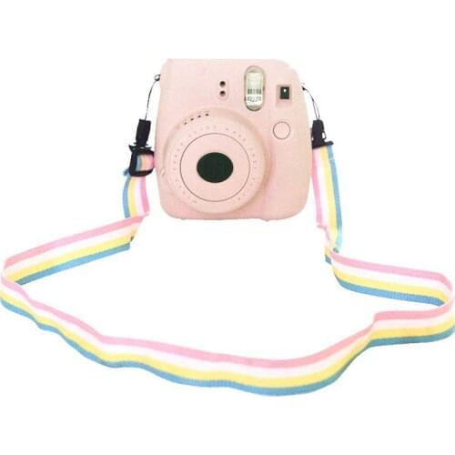 New Universal Adjustable Rainbow Camera Shoulder Neck Strap Belt For Fujifilm Instax Mini 9/ 8 /8+ Camera Strap Accessories Part
