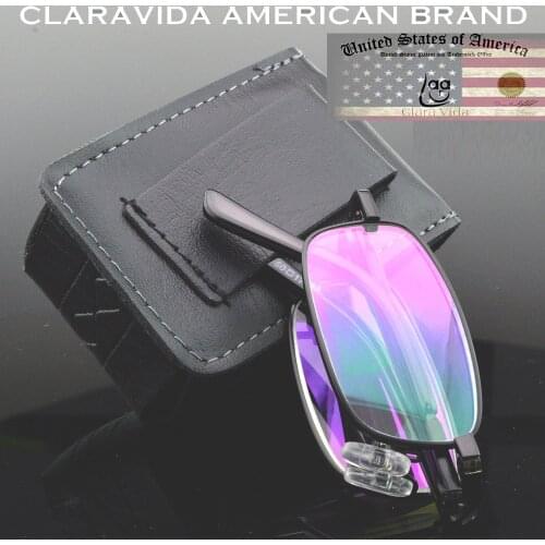 Titanium Alloy Black Foldable Portable Reading Glasses +0.75 +1.00 +1.25 +1.5 +1.75 +2.00 +2.25 +2.5 +2.75 +3 to +4